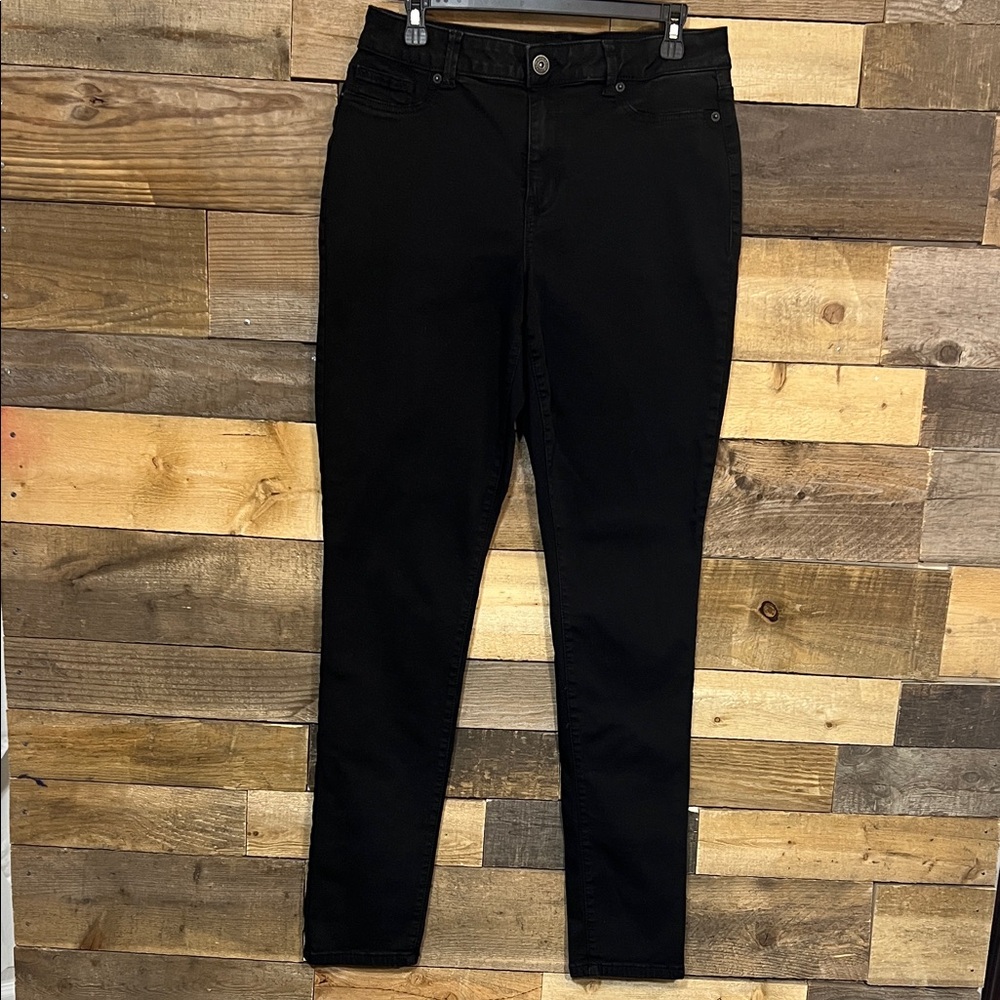 Maurices Black Skinny Stretch Jeans 30W Long High Rise Stretchy